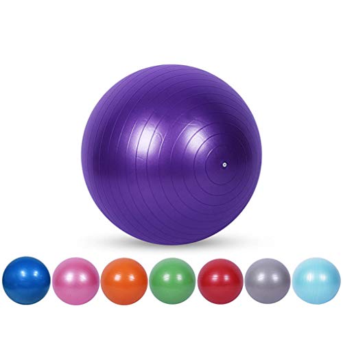 Sports ioga bola Gym Balance Fitball Exercício Pilates Workout Ball - Purple - 55 centímetros