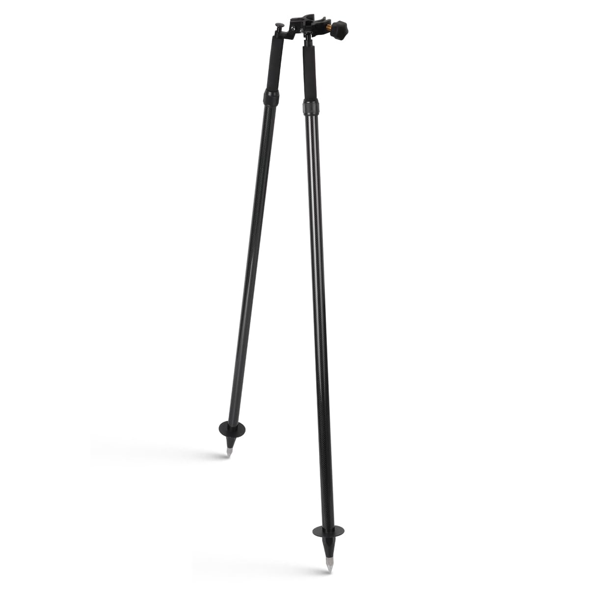 Carbon Fiber Thumb Release Bipod with Center Entry Head Poles Saver Clamp, Carbon Fiber Surveying Tripod Bipod for Prism Poles Surveying or GPS Poles of Total Station GPS GNSS-image-38