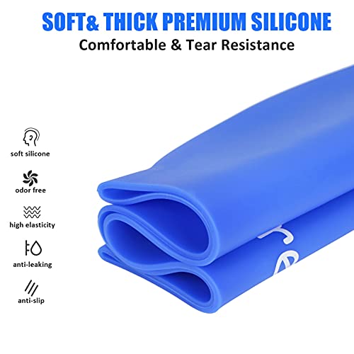 Swim Cap, 2 Pack Durable Silicone Swimming Caps For Kids Girls Boys Youths (Age 2-12), Soft 3D Ergonomic Waterproof Kids Swim Caps, Comfortable Fit For Long Hair And Short Hair #TOP1