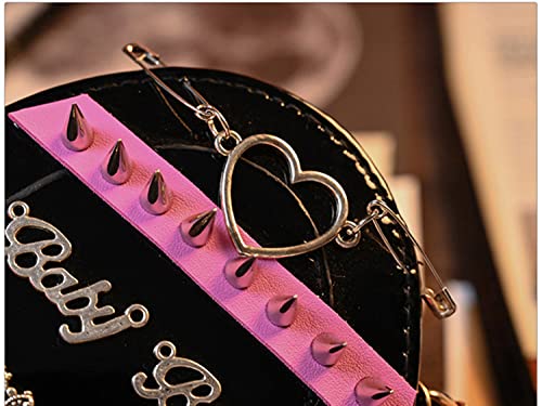 Gothic Punk purse bag Y2K Heart Cute Lolita shoulder bag for women2