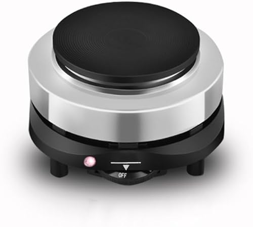 Estufa eléctrica pequeña, mini calentador eléctrico de 500 W, placa caliente eléctrica portátil para encimera para el hogar, café, té, agua, 110 V