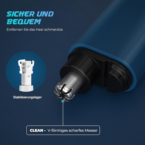 Nasenhaartrimmer, schmerzfreier Nasenhaartrimmer für Männer und Frauen, Typ-C-Ladung,...