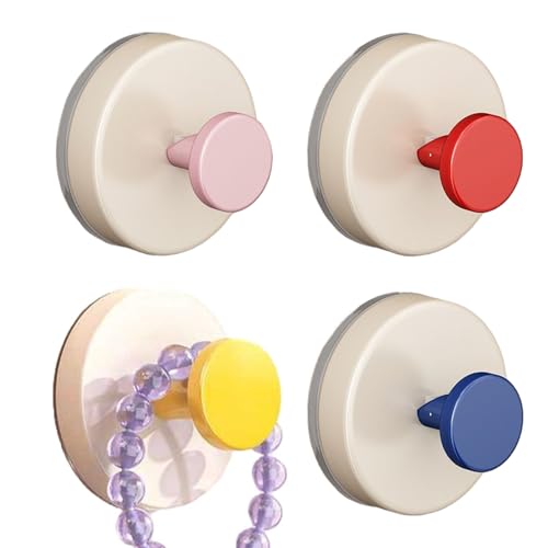 Ganchos de - 4 Unidades Ganchos para Ropa - Soporte para Toallas Reutilizable Extraíble para Pared Armario Baño Exterior Autocaravana