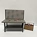 1:12 Dollhouse Miniature Tool Workbench with Accessories Miniature Dollhouse Garage Garden Furniture (Darkgreyworkbench)