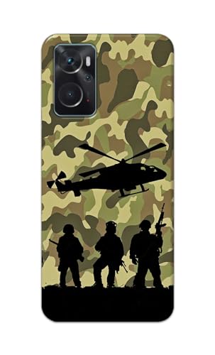 Image of Printed Hard Back Cover Case for Oppo K10 4G Back Cover (Army) -1111
