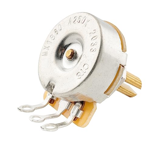 CTS 450G A250K Pots Brass Short Split Shaft 1/4 Inch 10% Audio Taper Potentiometers for Electric Guitar Bass (Set of 4) - Image 3