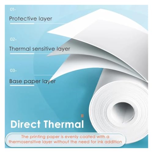 Rollos de Papel Adhesivo térmico para impresora de bolsillo con 10 unidades autoadhesivas 3