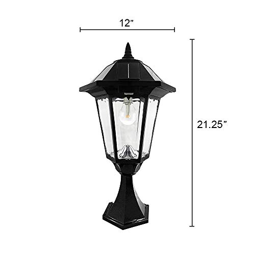 GAMA SONIC Windsor Bulb Solar Light, Outdoor, LED, Wall, Pier, and 3