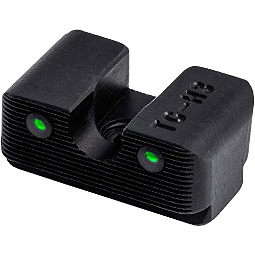 Image of TRUGLO Tritium Pro Night Sights, Compatible with Glock Handgun Models | Compact Durable Glow-in-The-Dark Front & Rear Gun Sight Set with Focus Lock Front Ring