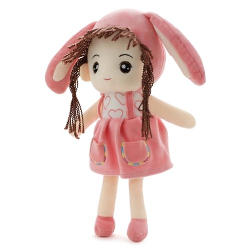 Image of Pink Bunny Doll Soft Toy for Kids with Cute Hug-Friendly Plush for Babies, Toddlers & Children Safe, Lightweight & Easy to Clean (35CM)