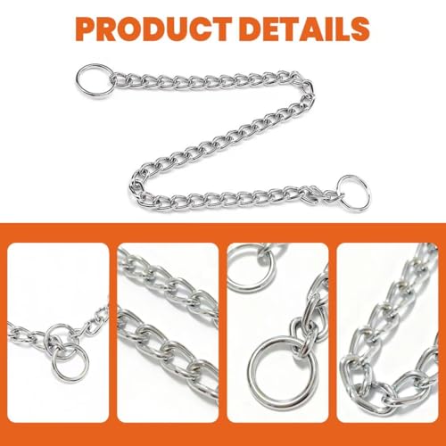 Heavy Duty Metal Chain Martingale Collar:,Adjustable Choke Slip Collar for Training Large & Extra Large Dog Breeds by HEJUEJ.C - Image 3