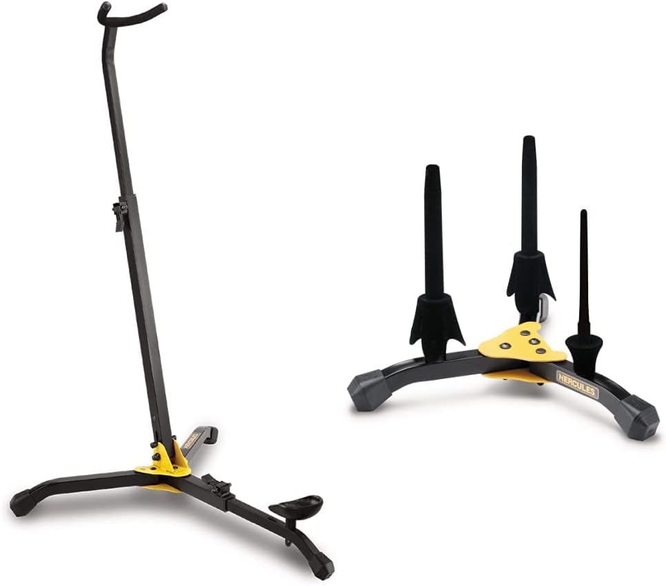 Hercules DS561B Basson/Bass Clarinet Stand, DS543BB Flute/Clarinet/Piccolo Stand with Bag