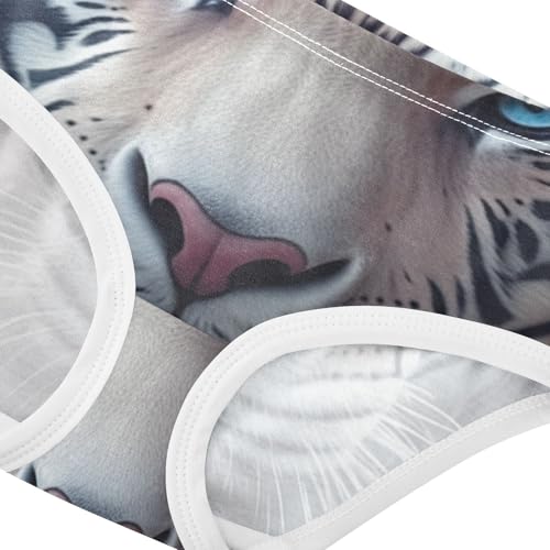 Girls Underwear Toddler 2t Cotton Girl Panties Cute Fancy Kids Undies Briefs White Tiger Blue Eyes4