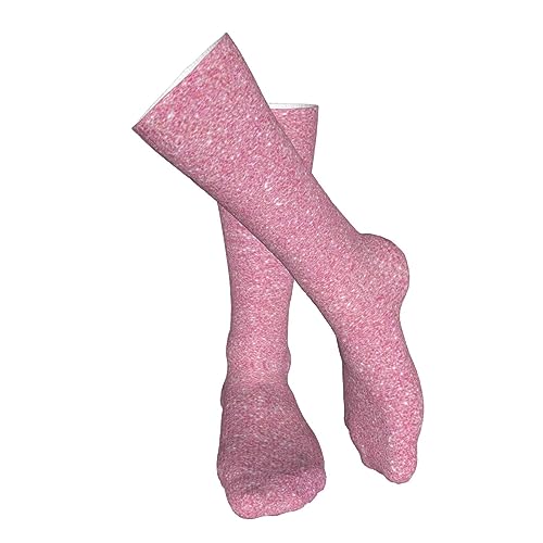 NUYFVG Chaussettes hautes colorées à paillettes pour femme, paillettes - rose, Taille unique – vue 6