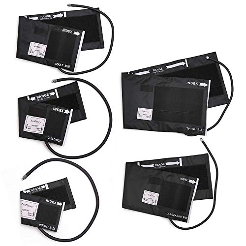 LotFancy Manuelles Blutdruckmessgeräte 5-in-1 mit Stethoskop-Kit Manschetten, mit Tragbarer Tragetasche