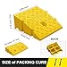 2Pack Curb Ramp, Portable Lightweight Heavy Duty Plastic Driveway Curb Ramps for Low Cars,Motorcycle Ramp,Curb Ramps (2.76 inch High)
