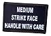Medium Strike Face Morale Patch Removable Hook and Loop for Molle Gear, Operator Hat, Rucksack, Pack Bag, Backpack, Made in The USA