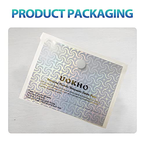 Papel adesivo holográfico de 21,5 x 27,9 cm, papel adesivo de vinil imprimível com 25 folhas, adesiv