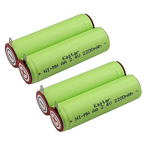 Kastar 2-Pack 2.4V 2200mAh Ni-MH Battery Replacement for Norelco 7610X Norelco 7616X Norelco 7617X Norelco 7735X Norelco 7737X Norelco 7775XL Norelco 7825XL Norelco 7845XL Norelco 7864XL