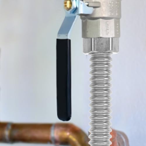 SOESFOUFU 1/2 Inch Stainless Steel Corrugated Water Heater Hose Flexible Water Supply Line for Home Plumbing Durable High Temperature Resistant