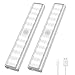 YOHAYO oświetlenie szafki LED z czujnikiem ruchu, 30 diod LED, 3 poziomy jasności, lampa do szafy, możliwość ponownego ładowania, bezprzewodowe, 4 paski magnetyczne, białe, 2 sztuki