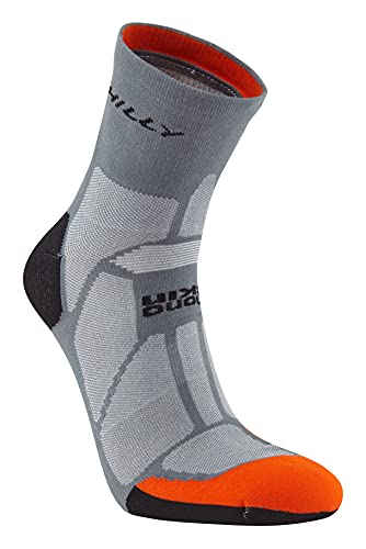Hilly Marathon Anklet Socks, Granite/Orange L
