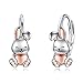 Hase Ohrringe M&auml;dchen 925 Sterling Silber Tier Tropfenohrringe Schmuck f&uuml;r Damen (Hase)