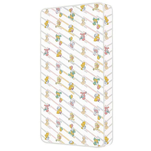 Dream on Me 4″ Full Size Firm Fiber Crib and Toddler Mattress, Reversible Design