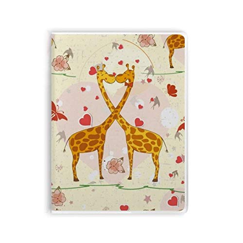 Carnet de Saint-Valentin jaune souple girafes pour ne plus perdre vos idées et notes volantes