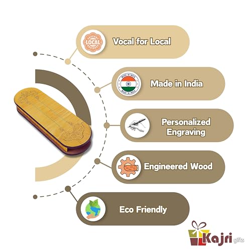 Image of Kajri Gifts Personalized Pen with Name Engraved Wooden Gift Box Best for Gifting, Corporate Gift, Doctor, Advocate, Boss, Employee, Teacher (Tic Tak)