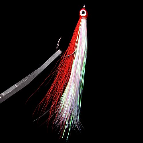 Clouser Minnow Fishing Flies, 10Pcs Streamer Fly Fishing Lure Hand Tied Flies Hook Fly Fishing Flies Lures For Freshwater & Saltwater Fishing #TOP3