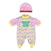 Perfeclan Pyjama Imprimé De Vêtement De Chapeau De Barboteuses Rayé Occasionnel pour des Poupées Renaissées d'enfant en Bas âge