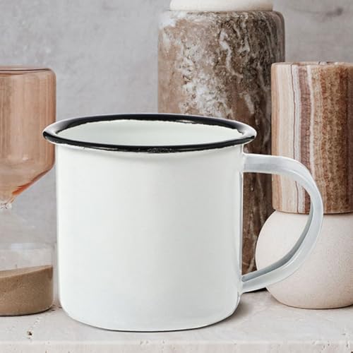Ensemble de tasses à eau en émail gobelets vintage en étain