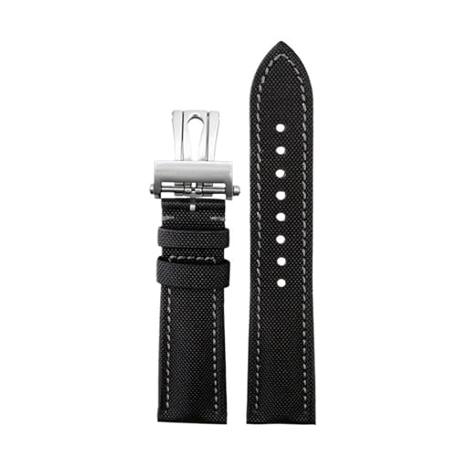 Bracelet montre nylon 23mm boucle papillon pour Blancpain Fifty Fathoms 5000