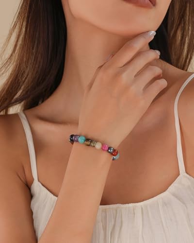 Healing Crystal Bracelet for Women 6mm 8mm Natural Gemstone Bead Bracelet Handmade Stretch Bracelet Birthday Giftsfor Women Men2