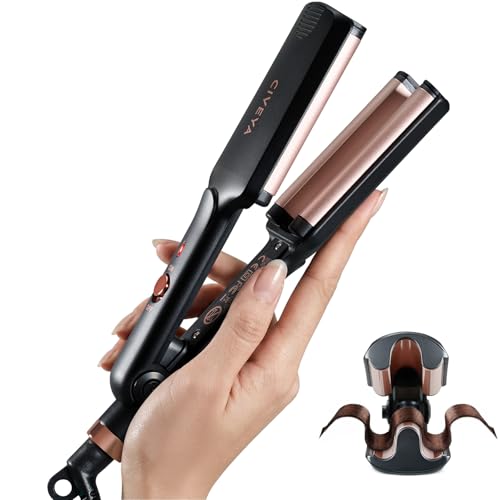 CIVEYA Mini Hair Crimper for Short Hair, Small Crimper Hair Tool for Volumize Tight Beach Waves,...