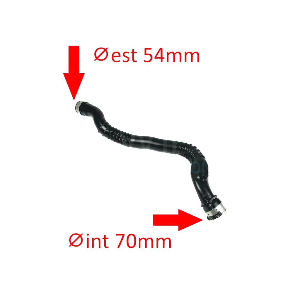 WIELEN TUBO INTERCOOLER COMPATIBILE CON, BMW 1 E88 E82 118d 120d 123d 3 E90 E91 E92 E93 3.1d 3.2d 3.2xd X1 E84 18d 18dX 20d 20dX 23dX,11617797483, TUBO ARIA IN PLASTICA 11617797483