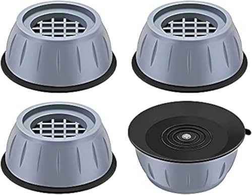 Image of Vruta Anti Vibration Pads for Washing Machine - Shock Absorber Noise Cancelling Feet Pads - Heightening Round Support (Pack of 4) (4, Round Pads (Pack of 4))