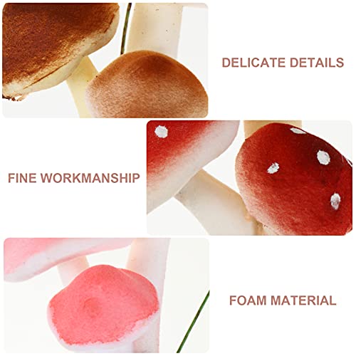 Besportble Simulation Mushroom Garden Ornament, 6Pcs Random Color Foam Artificial Emulation Mushroom Adornment Decorative Outdoor Statues Landscape Froth Mushroom For Home Gardon (Random Color) #TOP6