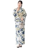 [SOUBIEN] ソウビエン 浴衣 2点 セット floro レディース (浴衣/半幅帯) Sサイズ 洋花の夜涼み×薄ベージュ ykt10151-obh10028
