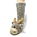 Kids’ Funny Fuzzy Animal Slipper Socks, Cute Soft Non-Slip Warm Socks for Girls & Boys, Moose Up, Size 1-5