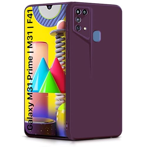 Image of WOW IMAGINE Back Cover for Samsung Galaxy M31 Prime | M31 | F41 | Blade Series Ultra Thin Case with Lightweight Design | Camera Protection | Soft Matte Silicone Flexible Mobile Case - Purple