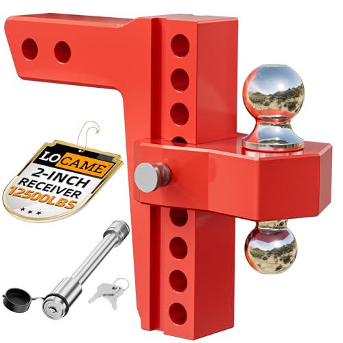 LOCAME 2-Inch Aluminum Drop Hitch, 8-Inch Drop, 12,500 lbs