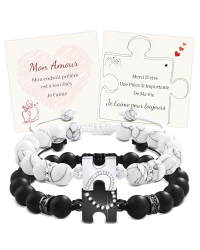 Bracelet Couple Amoureux Puzzle Cœur