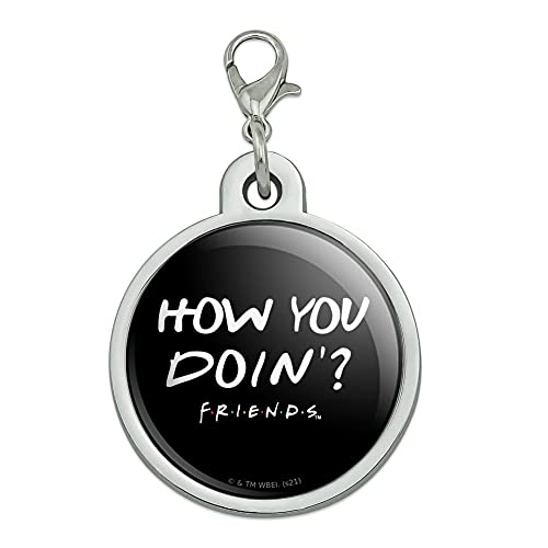 GRAPHICS & MORE Friends How You Doin'? Quote Chrome Plated Metal Pet Dog Cat ID Tag