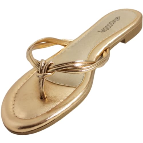 Rasteirinha Feminina Casual Dia a Dia Metalizada Mississipi Q9314