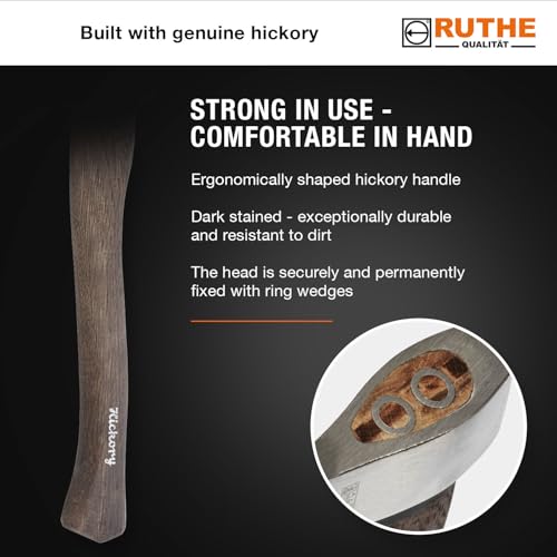 Ruthe VPA/GS Hatchet with Hickory Handle, Silver/Beige, 600 g