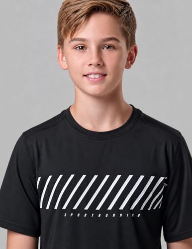 Image of 5 Pack Youth Boys Athletic Dry Fit T Shirts