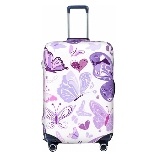 Purple Butterfly Luggage Covers For Suitcase, Suitcase Cover Protector Anti-Scratch Travel Suitcase Cover Fit 18-32 Inch Luggage