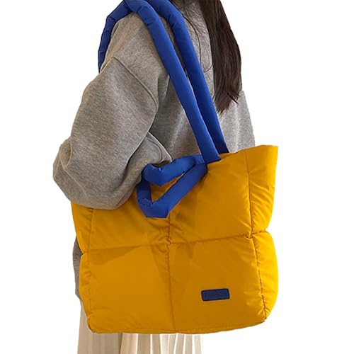 Sac bouffant femme grand format rembourré et imperméable en nylon matelassé pour l'organisation